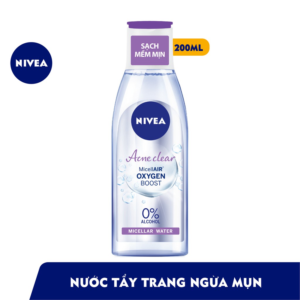 Nước tẩy trang Nivea cho da mụn Acne Care Makeup Clear Micellar Water (200ml)