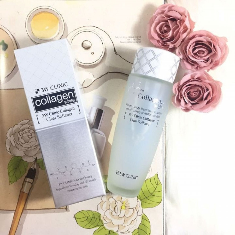 Nước Hoa Hồng 3W CLINIC COLLAGEN WHITE CLEAR SOFTENER - Dưỡng Trắng Da Collagen 150ML 1