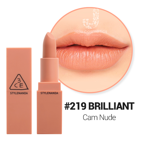 Son 3CE Mood Recipe Matte Lip Color 219 Brilliant – Màu Cam Nude 1