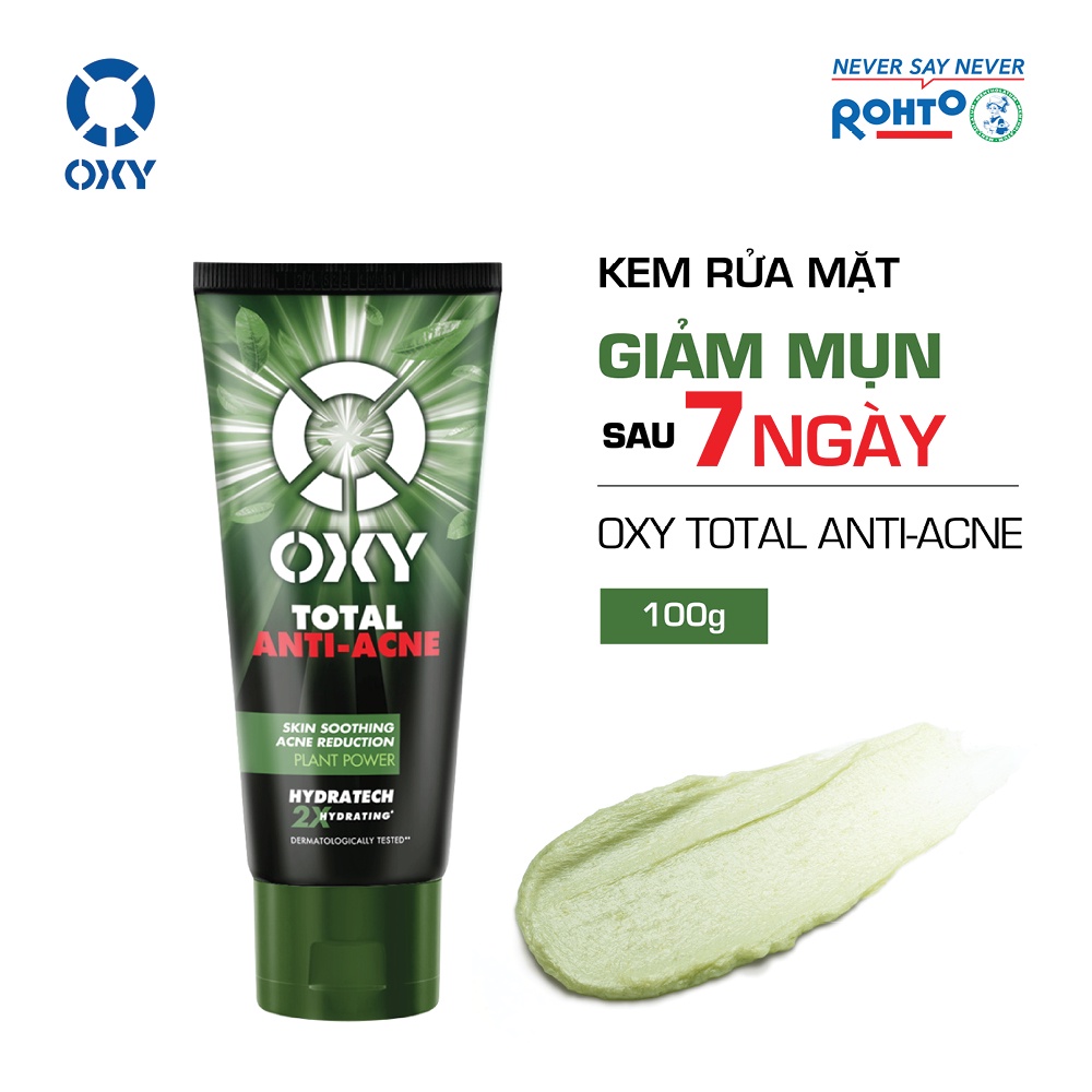 Kem Rửa Mặt OXY Total Anti-Acne Sạch Khuẩn Mụn, Kiểm Soát Nhờn 100g