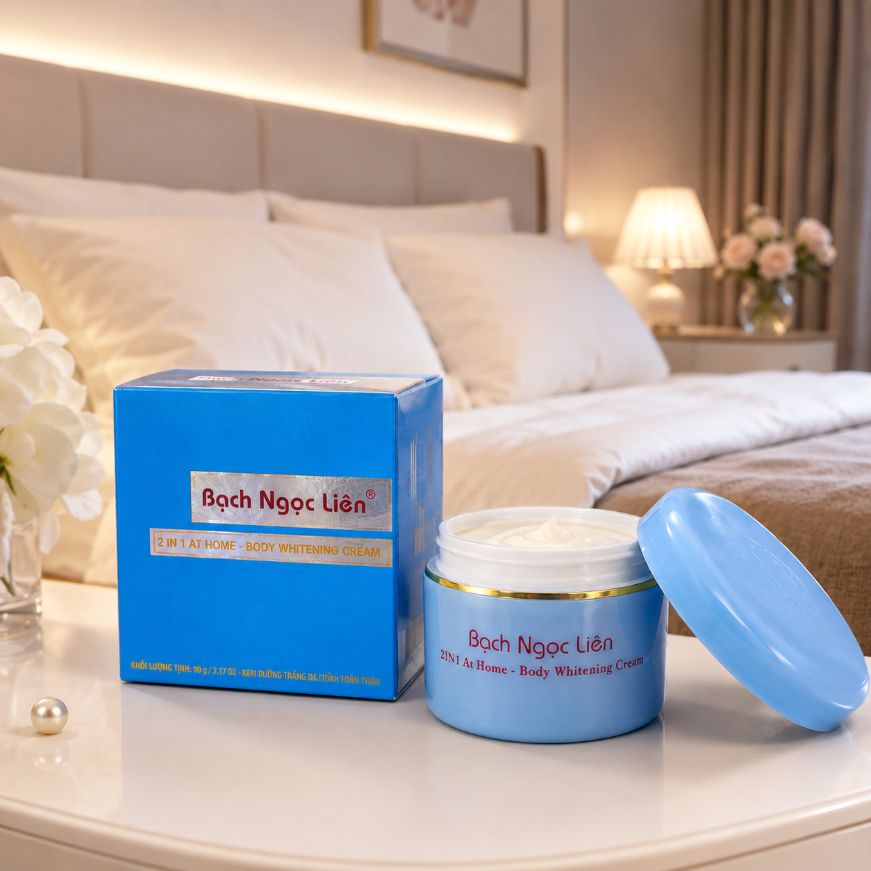 Kem dưỡng trắng da toàn thân 2 In 1 tại nhà Bạch Ngọc Liên – Body Whitening 2 in 1 At Home (90g) 2