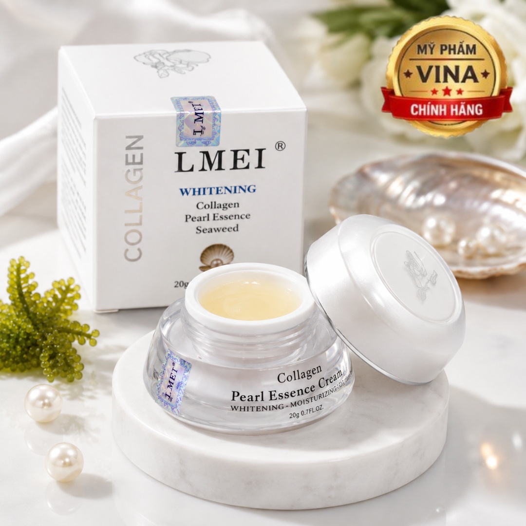 KEM DƯỠNG TRẮNG DA LMEI TINH CHẤT RONG BIỂN - COLLAGEN - NGỌC TRAI 25gr 1