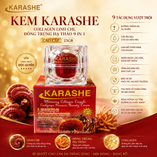 KEM KARASHE COLLAGEN LINH CHI, ĐÔNG TRÙNG HẠ THẢO 9 IN 1 CAO CẤP 25GR