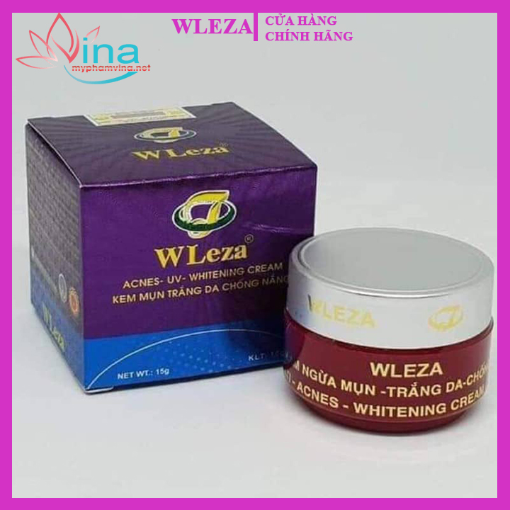 Kem WLeza ngừa mụn trắng da chống nắng 15g