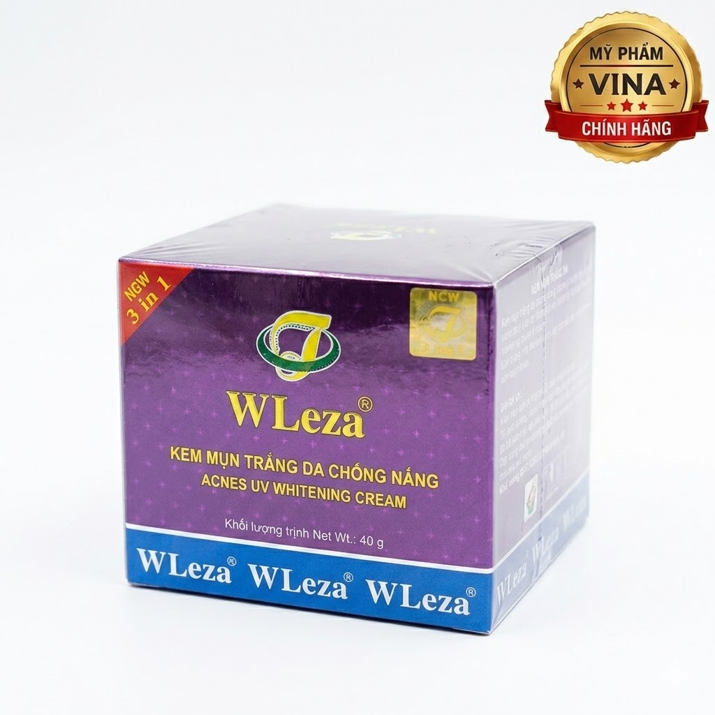 Kem WLeza ngừa mụn trắng da chống nắng 40gr