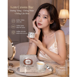 Kem dưỡng trắng da, giữ ẩm, chống nhăn, chảy xệ Cessna Whitening Cream - Bạc - 30g