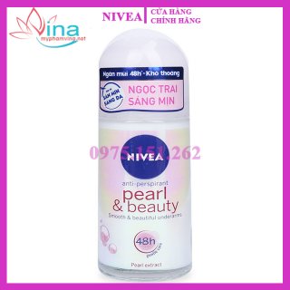 Lăn khử mùi Nivea Pearl & Beauty ngăn mùi, dưỡng da chai 50ml 1