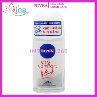 Lăn khử mùi Nivea Dry Comfort nữ khô thoáng 50ml 1