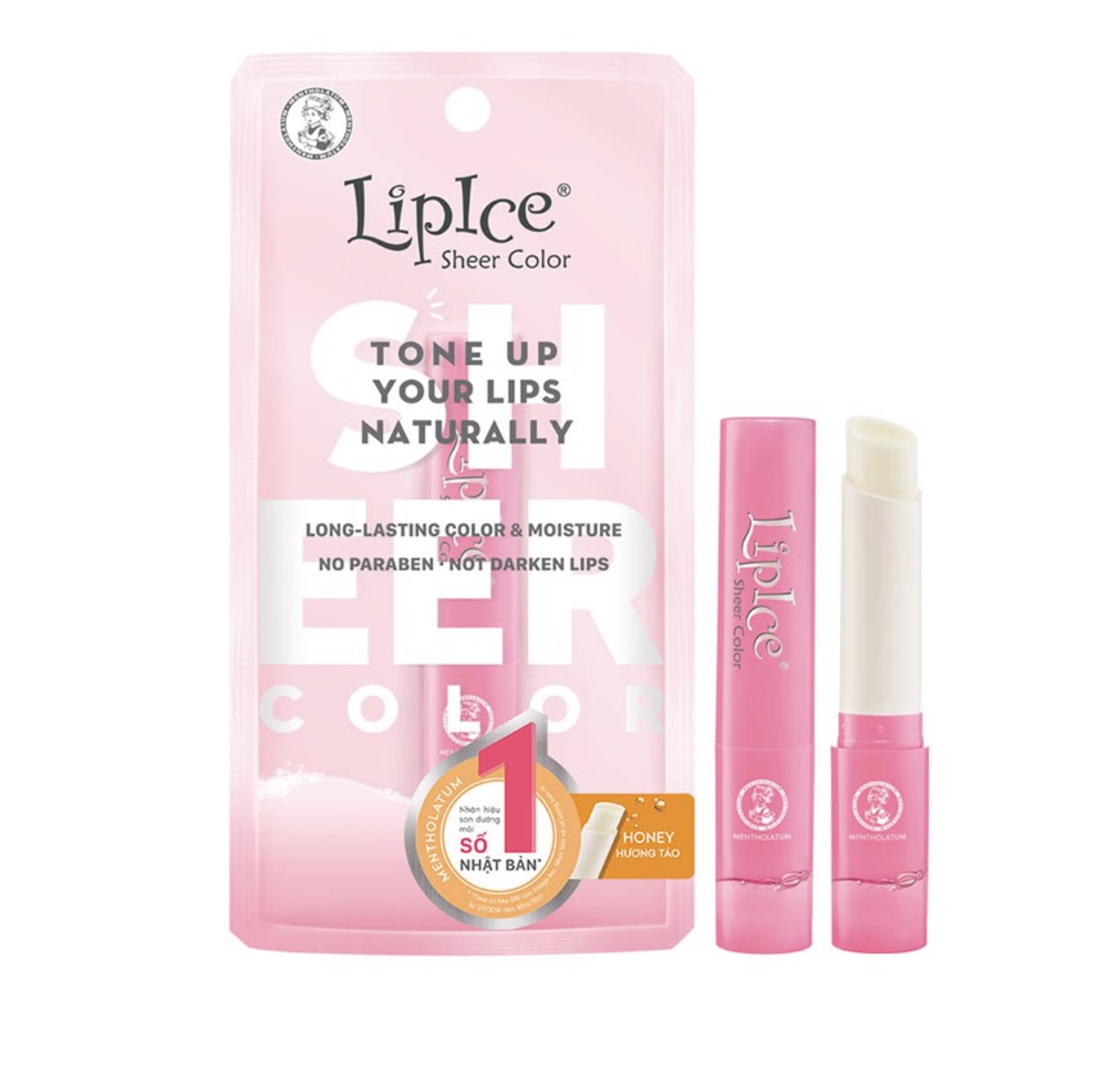 SON DƯỠNG MÔI LIPICE SHEER COLOR Honey – Hương táo 2.4G 1