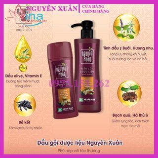 Dầu gội Dược liệu Nguyên Xuân nâu (Dành cho tóc thường) màu đỏ 250ML 2