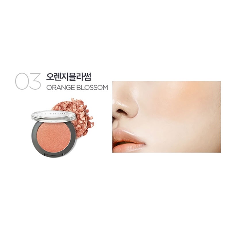PHẤN MÁ HỒNG KLAVUU URBAN PEARLSATION NATURAL POWDER BLUSER (5.5G) - #03 Orange Blossom : Cam đất 2