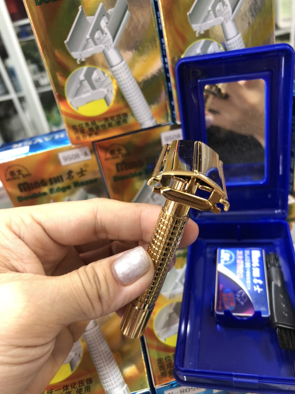 Dao Cạo Râu Mingshi 9508 - Kiểu Xoay Mở Phiên Bản Nâng Cấp 2