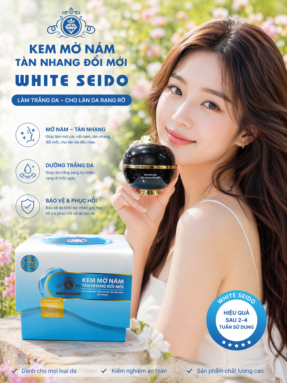 KEM WHITE SEIDO MỜ NÁM TÀN NHANG ĐỒI MỒI 16GR 1