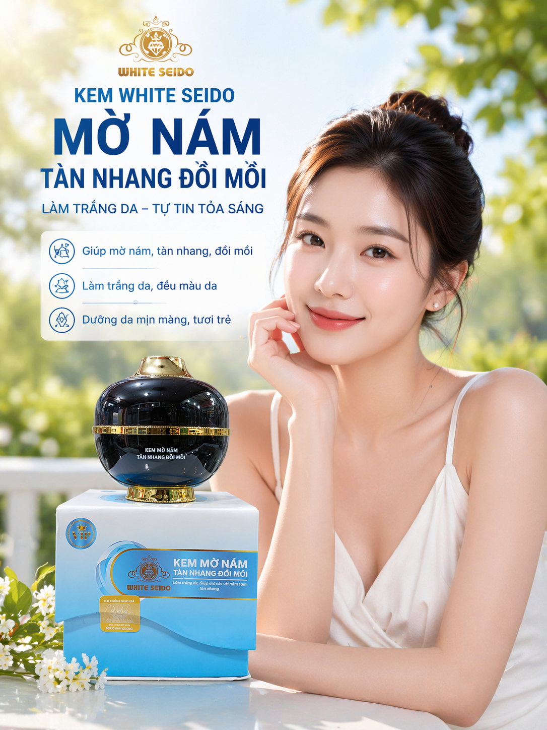 KEM WHITE SEIDO MỜ NÁM TÀN NHANG ĐỒI MỒI 16GR 2