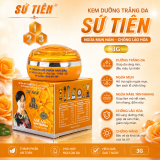 Kem Sứ Tiên Hộp Trắng Da, Ngừa Mụn Nám, Chống Lão Hóa 3G (Màu Cam) 2