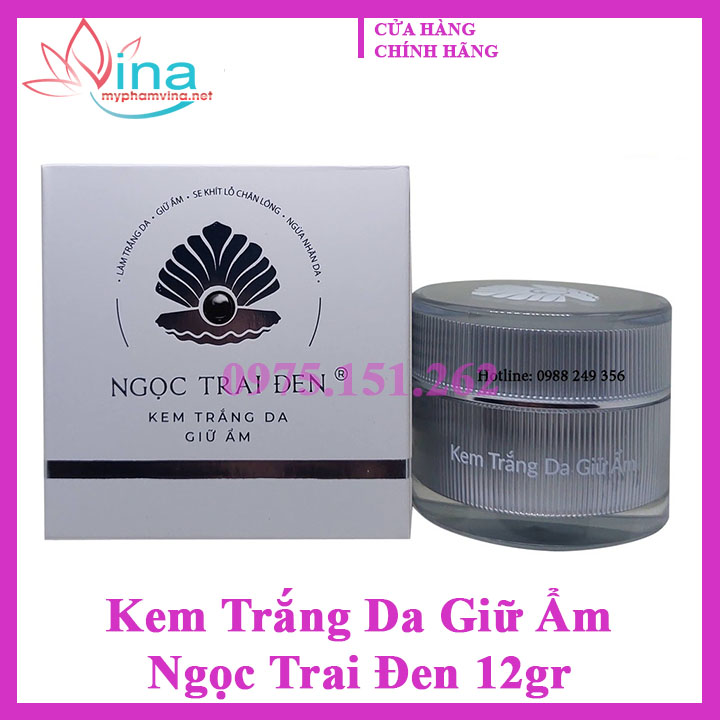 Kem trắng da giữ ẩm Ngọc Trai Đen 12g