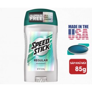 Lăn khử mùi nam dạng sáp Speed Stick Deodorant Regular for Men Aluminum Free 85g (Mỹ) 1