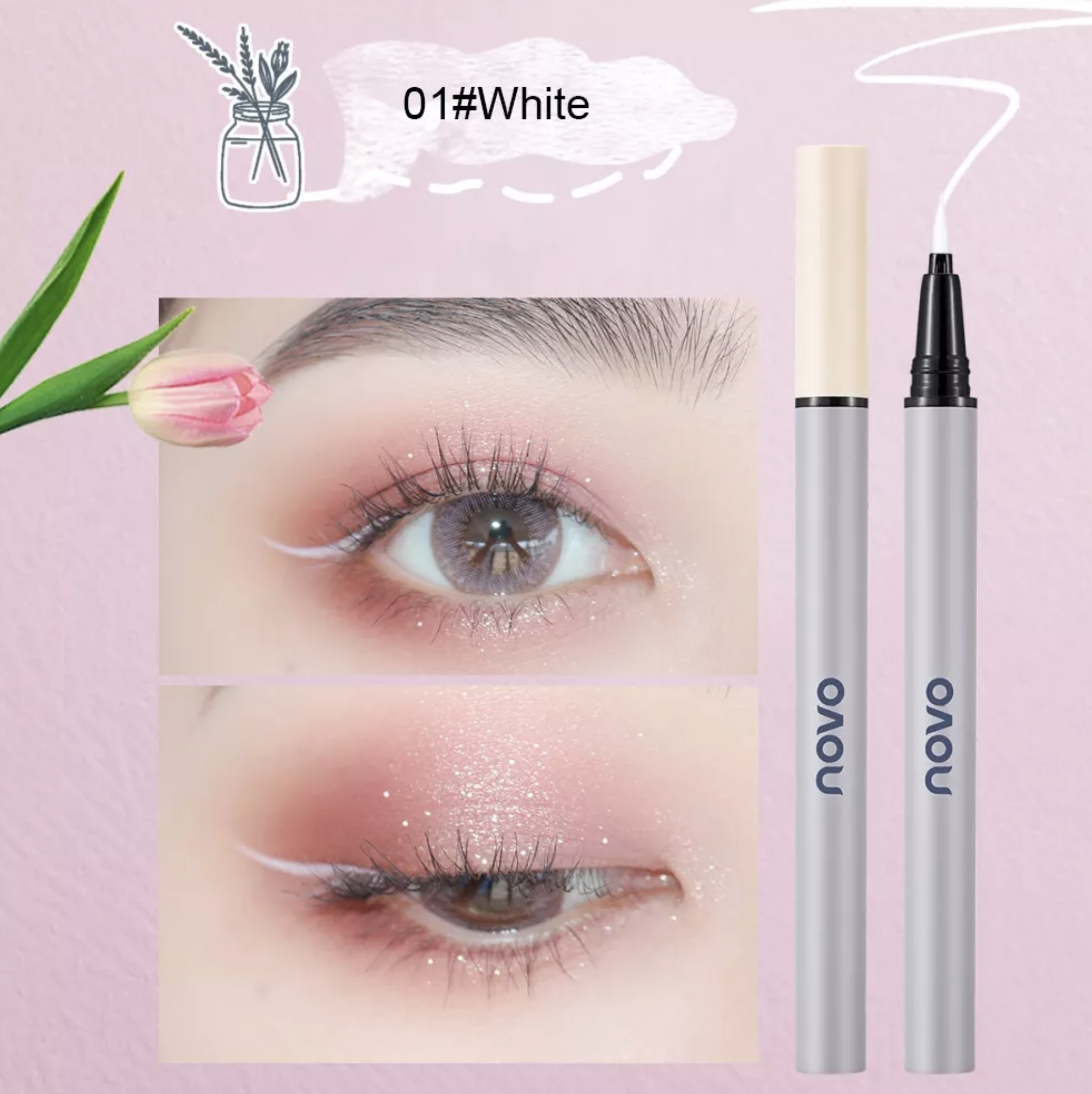 Bút Kẻ Mắt Nước Nét Mảnh Chống Nước NOVO 2