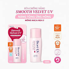 Sữa Chống Nắng Bioré Smooth Velvet Pinky Bright Milk SPF 50+ PA++++ 30ML - Nâng Tông Sáng Hồng 2
