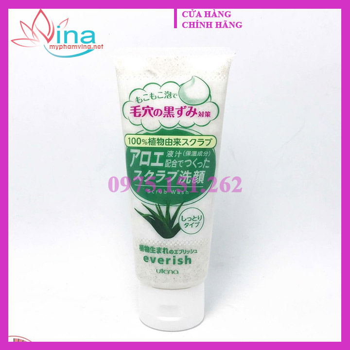SỮA RỬA MẶT TẨY DA CHẾT EVERISH NHA ĐAM 135G - NHẬT BẢN