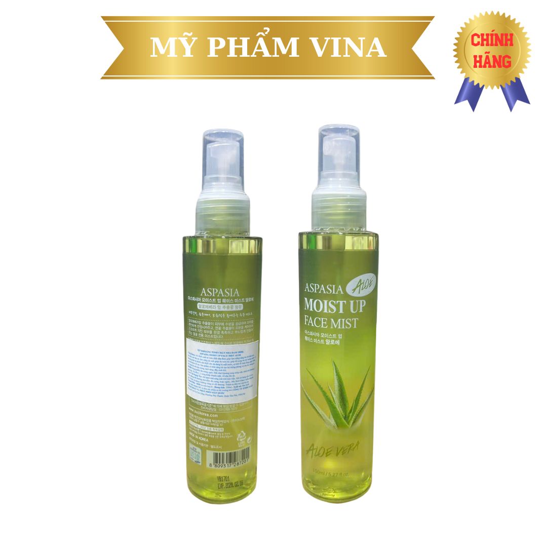 Xịt Khoáng Lô Hội Aspasia Moist Up Face Mist 150ml (màu xanh lá) 2