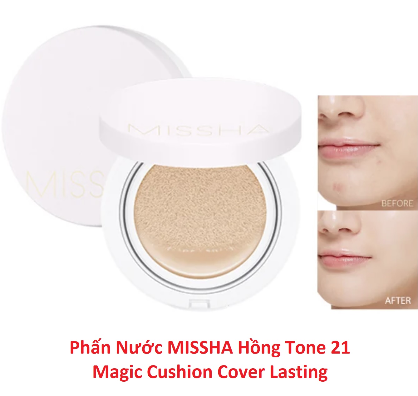 Phấn Nước MISSHA Magic Cushion Cover Lasting Tone 21 – (HỒNG) 2