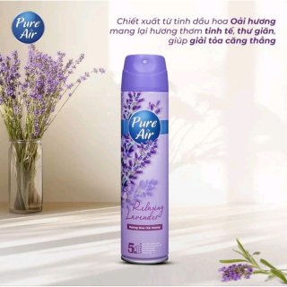 Xịt phòng Pure Air Hương hoa oải hương 280ml