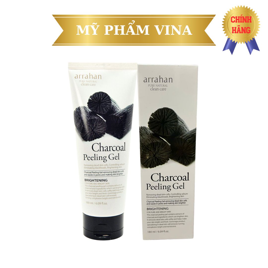 Gel Tẩy Tế Bào Chết Arrahan Than Hoạt Tính Charcoal Peeling Gel 180ml 1