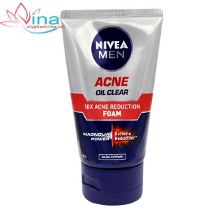 Sữa rửa mặt ngăn ngừa mụn và kiểm soát nhờn Nivea Men Acne Oil Clear (100g) 2