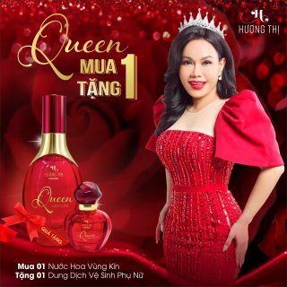 Nước hoa vùng kín Hương Thị Queen Feminine Perfume 20ml - Tặng dung dịch vệ sinh Hương Thị 100ml 2