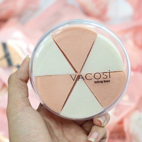 BÔNG PHẤN ƯỚT TAM GIÁC VACOSI WEDGE SPONGE BP14 -  (HỘP 6 MIẾNG) 2