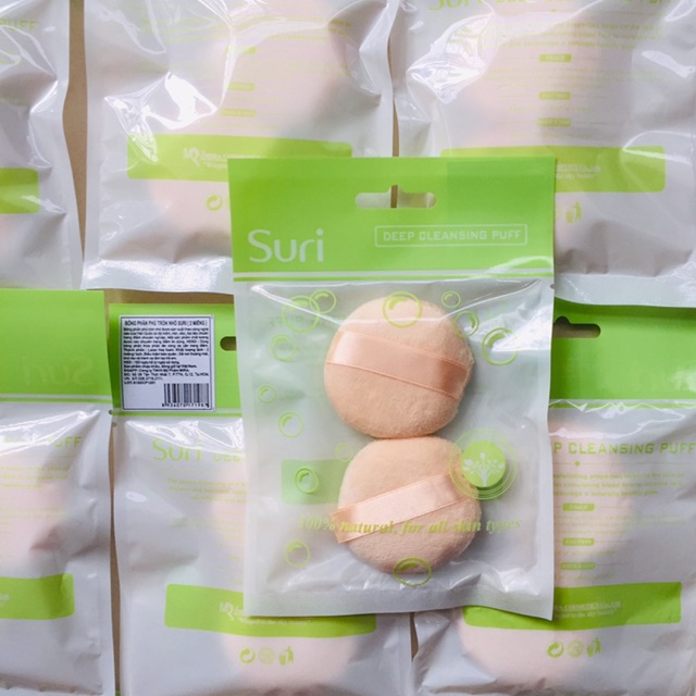 Bông Phấn Khô Tròn Nhỏ SURI (2 cái/ bịch) 1