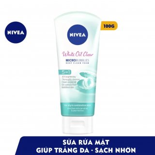 Sữa Rửa Mặt Nivea white oil clear 100gr - giúp trắng da sạch nhờn 1