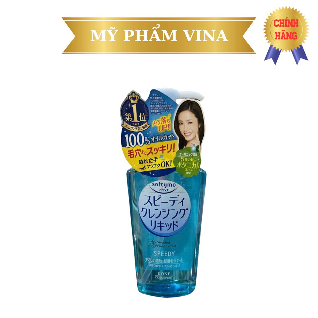 Dầu tẩy trang Kose softymo speedy cleansing oil 230ml (chai màu xanh) 1