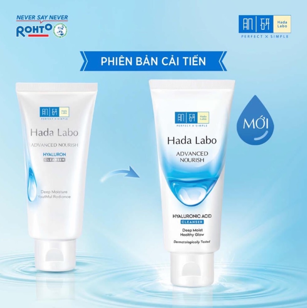 Kem Rửa Mặt Hada Labo Dưỡng Ẩm Tối Ưu Cho Mọi Loại Da Advanced Nourish Hyaluron Cleanser 80g