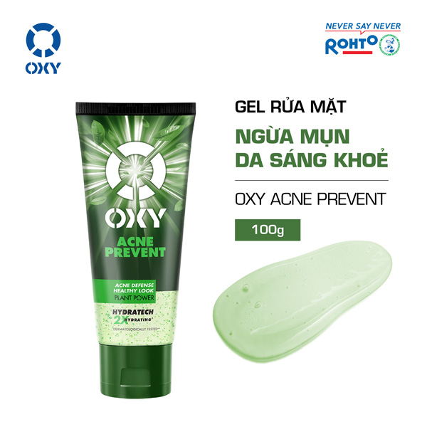 Gel Rửa Mặt OXY Acne Prevent Ngừa Mụn, Da Sáng Khoẻ 100g