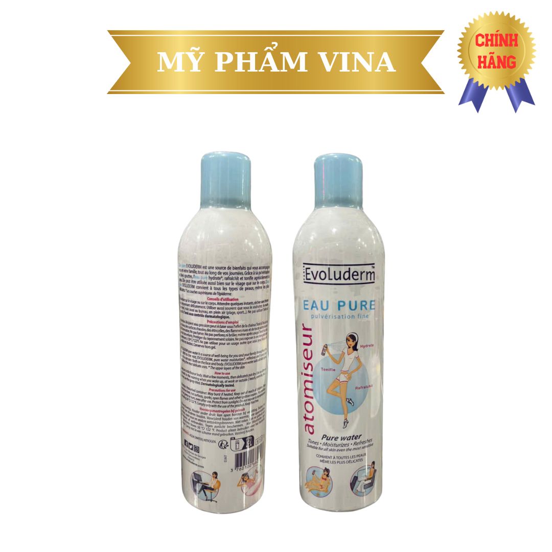 Xịt khoáng Evoluderm Atomiseur Eau Pure 400ml 2