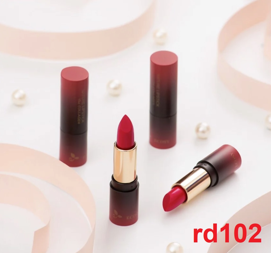 SON LÌ ECOSY NATURE LIPSTICK THE COLLAGEN HÀN QUỐC - RD 102 - ĐỎ SAN HÔ 2