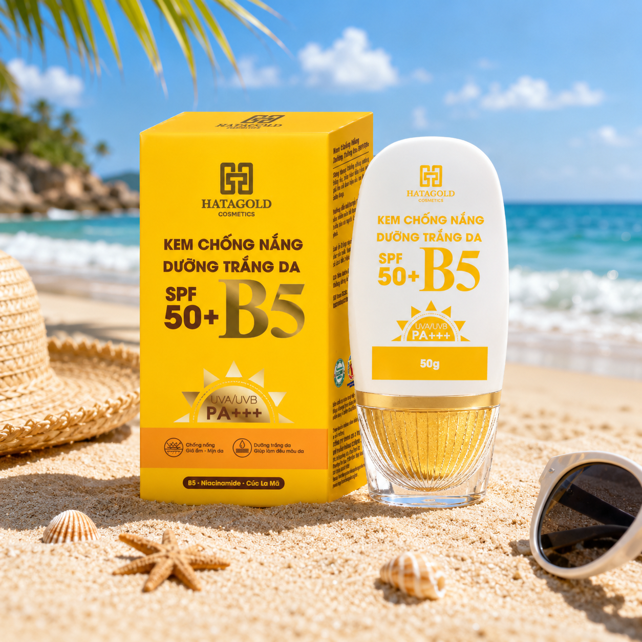 Kem Chống Nắng Hatagold Chiết Xuất Từ Cúc La Mã SPF50+ - Perfect Protection Whitening Sun Cream SPF 50+ PA++++ - 50gr 1