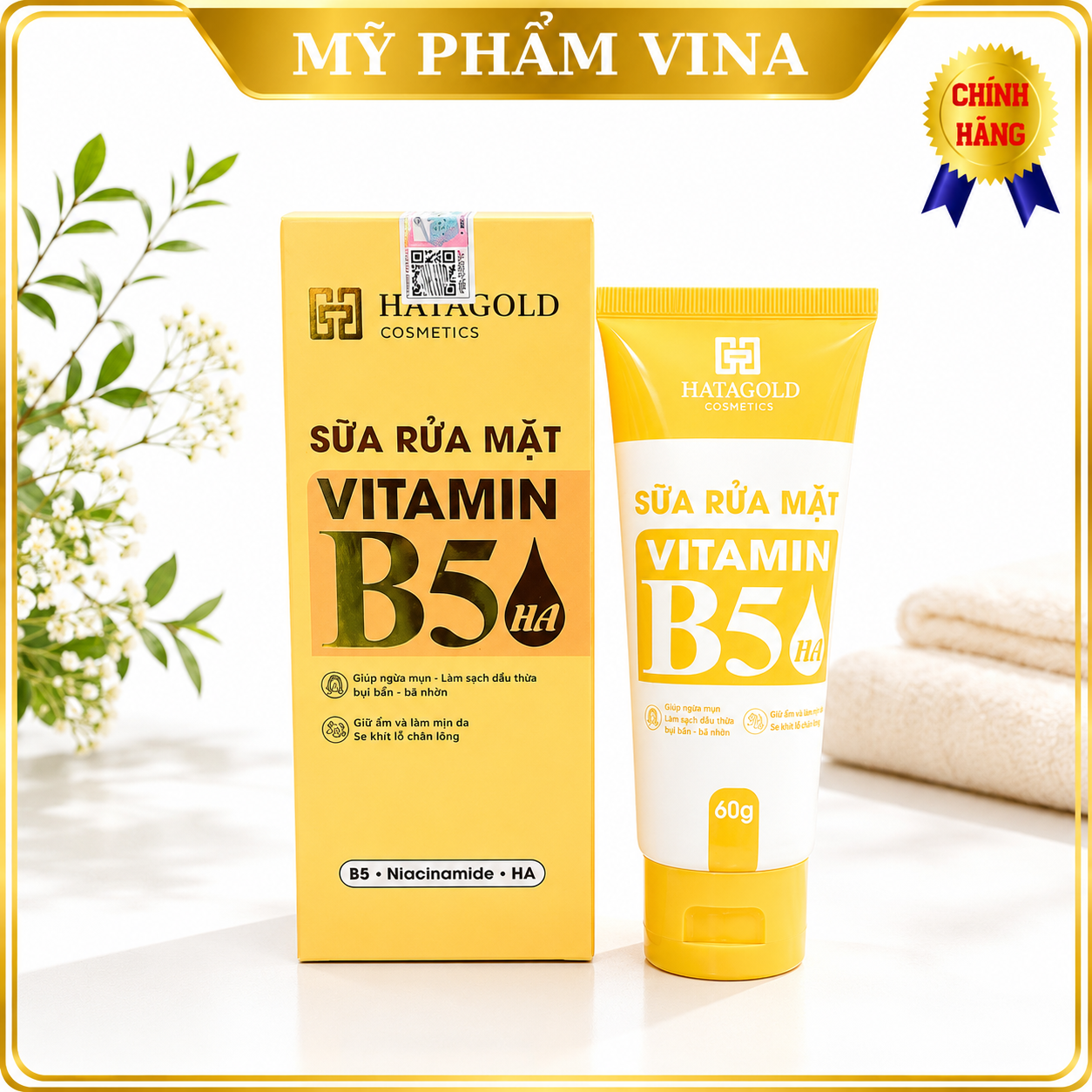 Sữa Rửa Mặt Hatagold VITAMIN B5 60gr