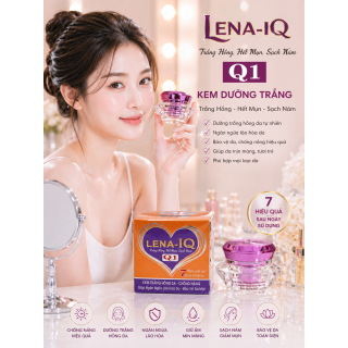 Kem LENA-IQ Q1 dưỡng trắng - Hồng da - Chống nắng - Lão hóa - Bảo vệ da  (20g)