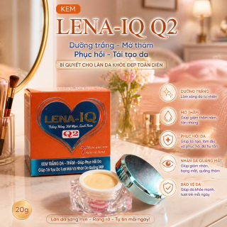 Kem LENA-IQ Q2  dưỡng trắng - Thâm - Giúp phục hồi - Tái tạo da - Nhăn da quầng mắt 20gr