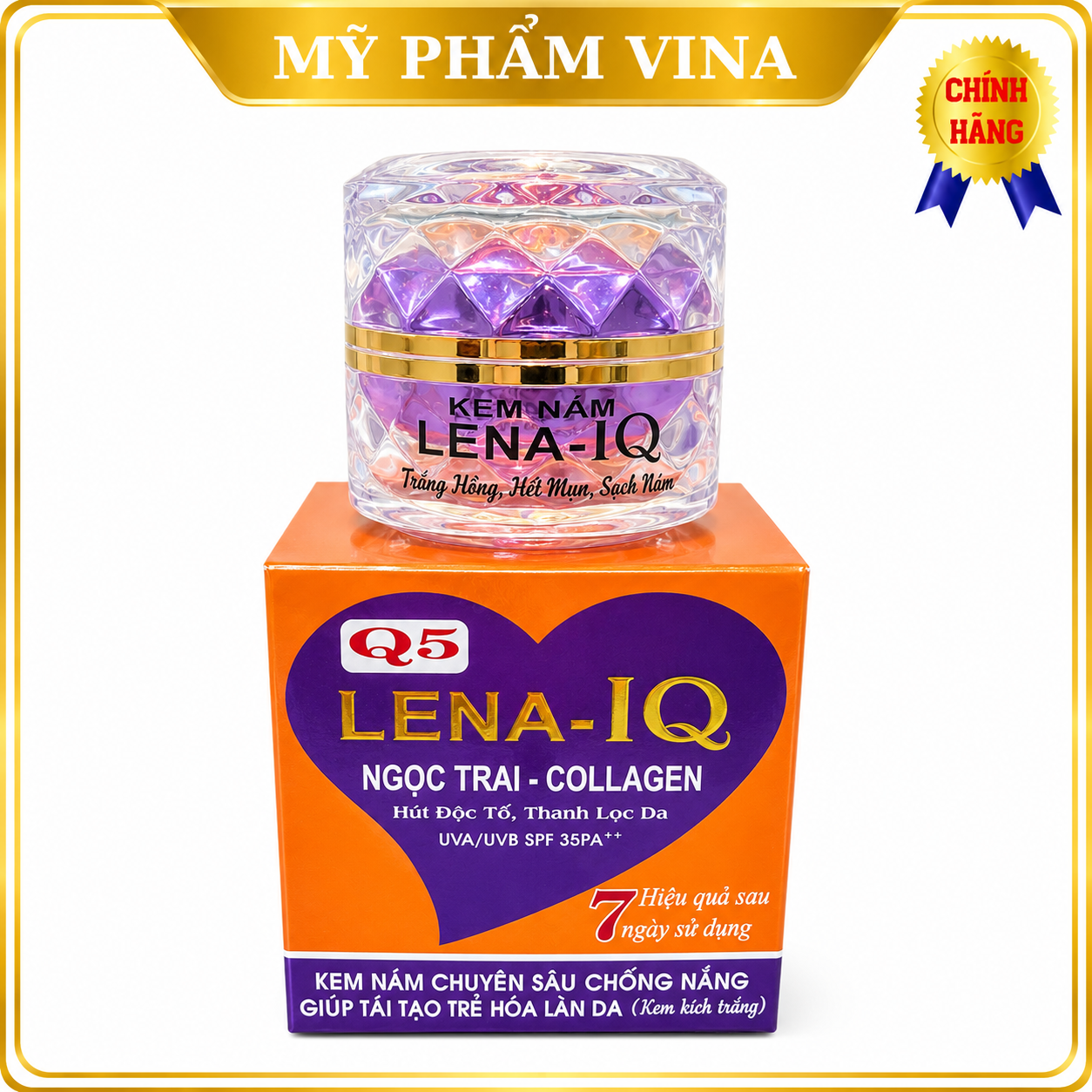 Kem LENA-IQ Q5 nám chuyên sâu - Chống nắng - Giúp tái tạo - Trẻ hóa làn da (30g) 2