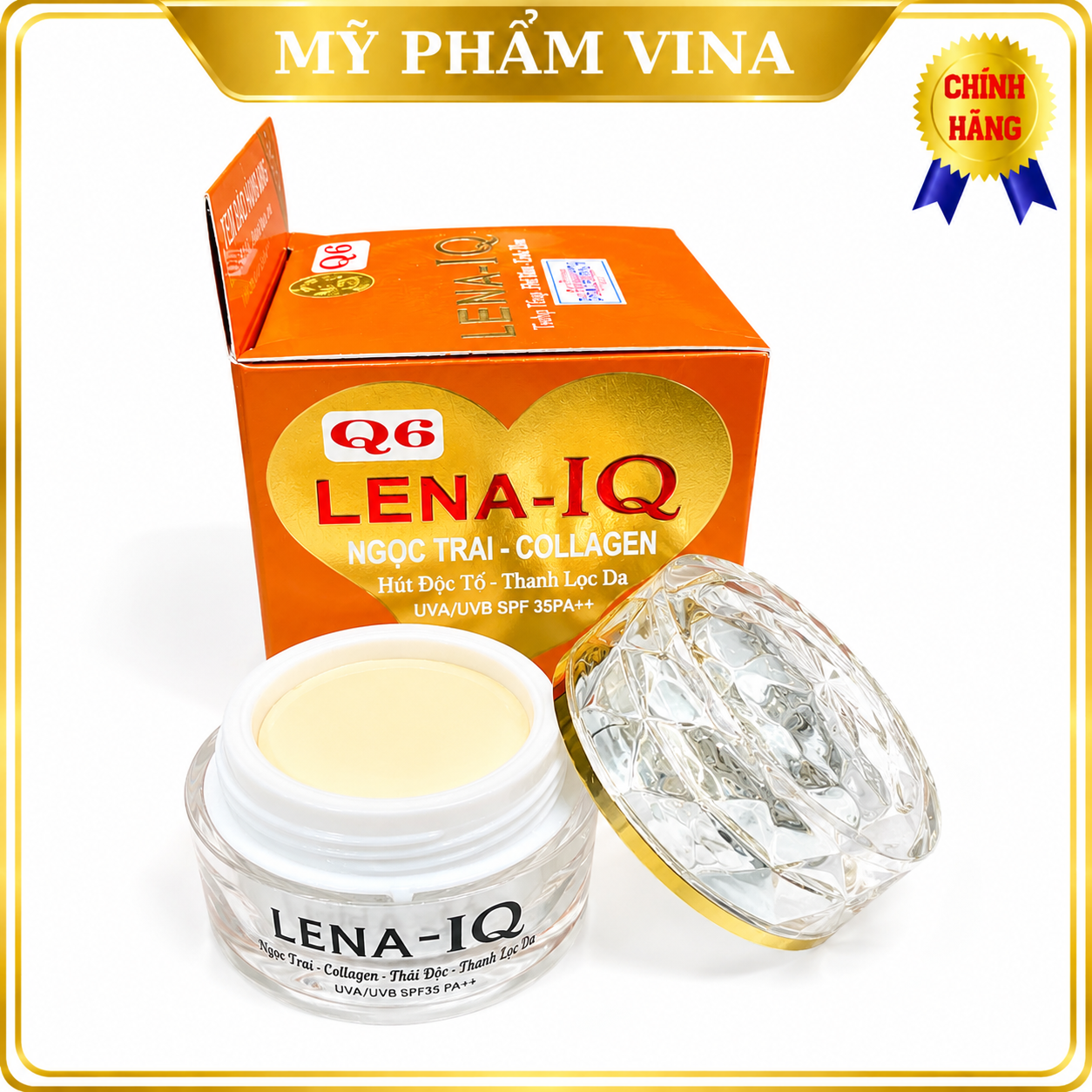 Kem LENA-IQ Q6 trắng hồng - Trang điểm - Giúp phục hồi da (30g)