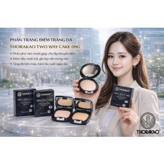 Phấn trang điểm trắng da Thorakao Two Way Cake 9g