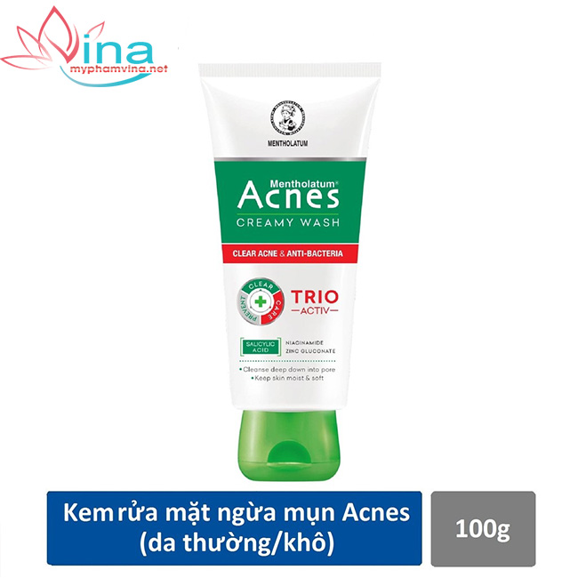 Sữa rửa mặt ngăn ngừa mụn Acnes Creamy Wash 100gr