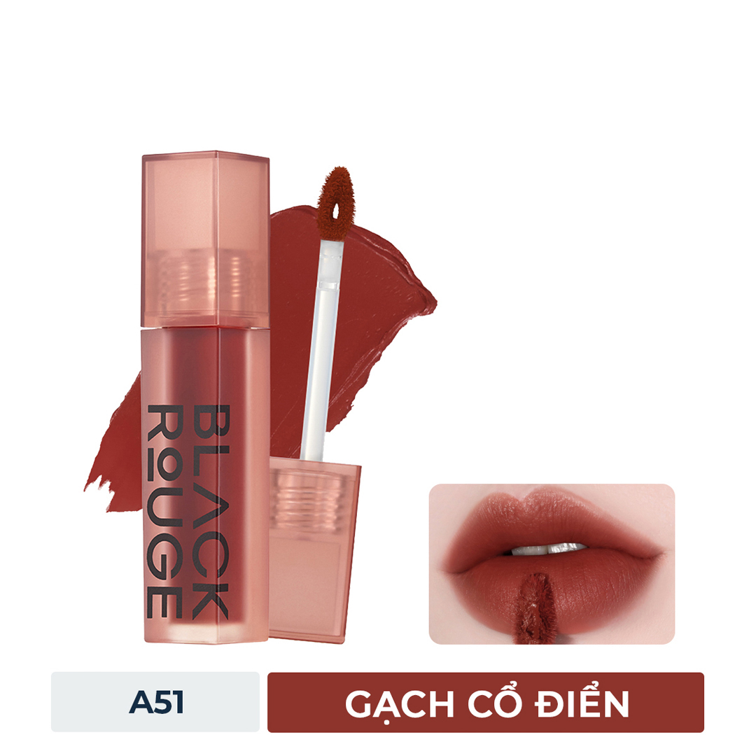Son kem Black Rouge Air Fit Velvet Tint Ver.9 A51 Rad Brick - Đỏ Gạch Cổ Điển 1