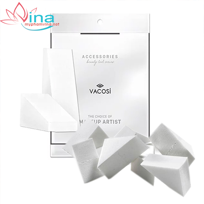 Bông Phấn Ướt Tam Giác Vacosi Prs Wedge Pro Sponge (Bịch 12 miếng) - PU01 1