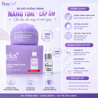 [TẶNG SERUM] Kem dưỡng trắng body Faceplus+ New B5 White Tone Up Body Lotion 150gr (tặng 2 mặt nạ faceplus) 2