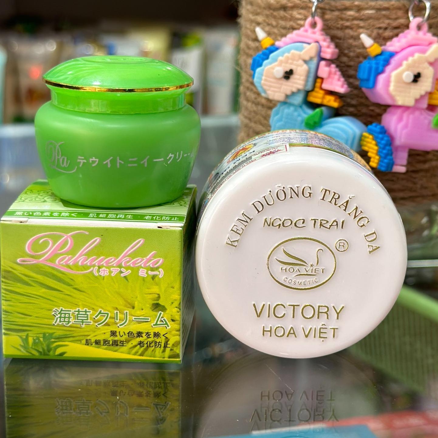 Combo kem Ngọc Trai Hoa Việt và kem Pahueketo ( hải thảo )